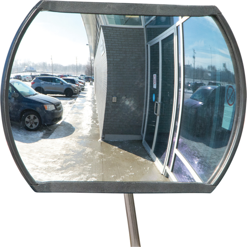 Miroir convexe rectangulaire/rond avec bras t&eacute;lescopique, 12" h x 18" la, Int&eacute;rieur/Ext&eacute;rieur Sidevic Inc.