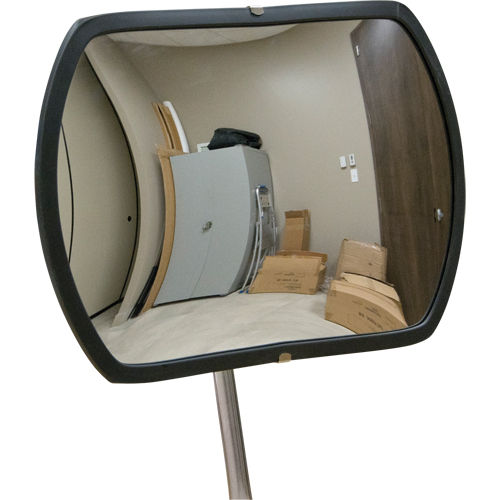 Miroir convexe rectangulaire/rond avec bras t&eacute;lescopique, 12" h x 18" la, Int&eacute;rieur/Ext&eacute;rieur Sidevic Inc.