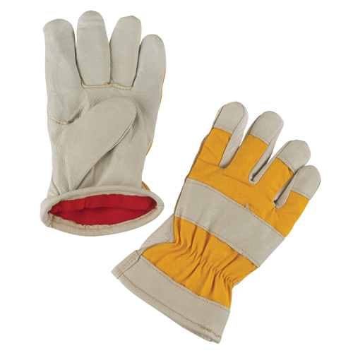 Gants de travail doubl&eacute;s pour l'hiver de premi&egrave;re qualit&eacute;, Moyen, Paume en Cuir fleur de porc, Doublure en Molleton de mousse Sidevic Inc.