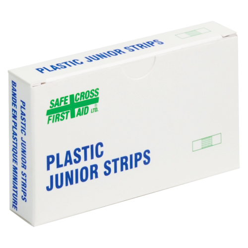 Bandages en bandes Juniors, Rectangulaire/carr&eacute;e, 1-1/2", Plastique, Non st&eacute;rile Sidevic Inc.