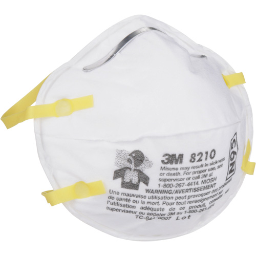 Respirateurs contre les particules 8210, N95, Certifi&eacute; NIOSH Sidevic Inc.