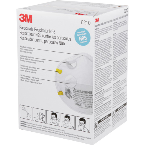 Respirateurs contre les particules 8210, N95, Certifi&eacute; NIOSH Sidevic Inc.