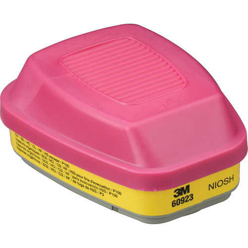 6000 Series Respirator Cartridges, Gas/Vapour Cartridge, Organic Vapour/Acid Gas/P100 Sidevic Inc.