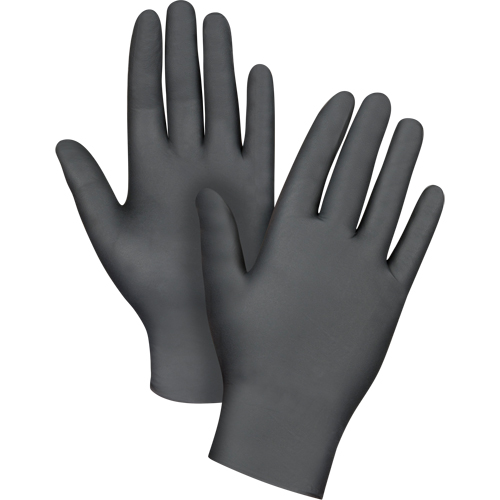 Puncture-Resistant Medical-Grade Disposable Gloves, X-Large, Nitrile, 5-mil, Powder-Free, Black, Class 2 Sidevic Inc.