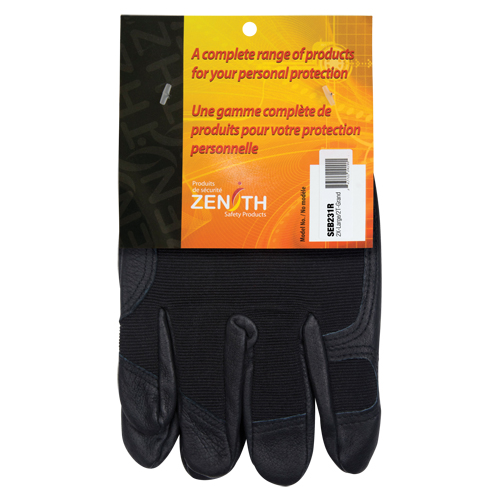 Gants pour m&eacute;canicien ZM300, Paume Cuir fleur, Taille Grand Sidevic Inc.