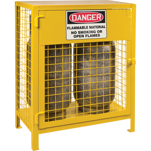 Armoires pour cylindres &agrave; gaz, nbre de bouteilles: 2, 30" , 17" , 37" , Jaune Sidevic Inc.