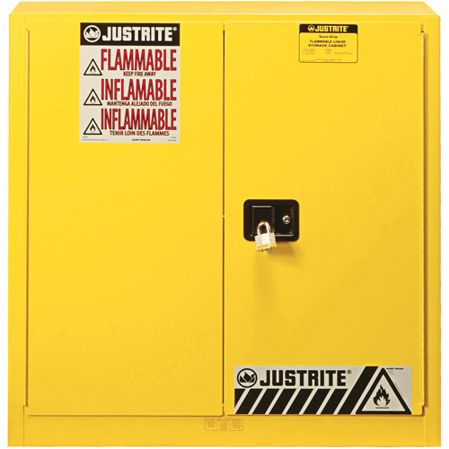 Sure-Grip&reg; EX Flammable Safety Cabinet, 30 gal., 2 Door, 36" W x 35" H x 24" D Sidevic Inc.
