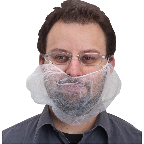 Beard Nets, Polypropylene, White Sidevic Inc.