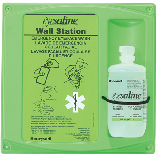 Support mural pour solution saline de douche oculaire, Simple Sidevic Inc.