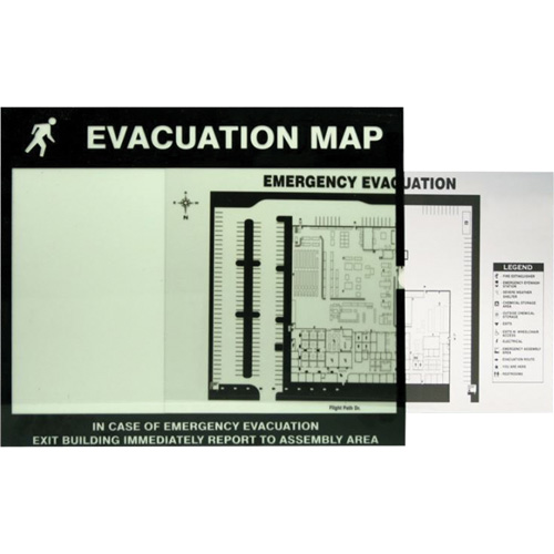 Evacuation Map Holder Clear Insert Sidevic Inc.