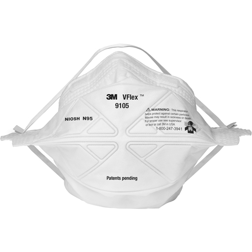 Respirateurs contre les particules 9105S V-Flex, N95, Certifi&eacute; NIOSH, Petit Sidevic Inc.