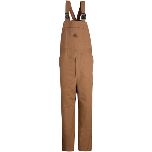 Flame-Resistant Duck Lined Bib Overalls, Medium, Brown Sidevic Inc.
