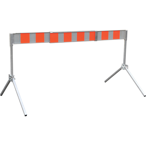 Street Barricade, A-Frame, 6' L x 5-1/2" H, Orange/White Sidevic Inc.
