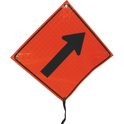 Right Diagonal Arrow Rolled Sign, 24" x 24", Vinyl, Pictogram Sidevic Inc.