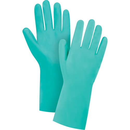 Gants r&eacute;sistants aux produits chimiques &agrave; prise en losange, Taille 7, 13" lo, Nitrile, Doublure en Ouat&eacute;e, 15 mils Sidevic Inc.