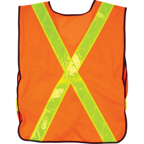 Veste de s&eacute;curit&eacute; d'usage standard, Orange haute visibilit&eacute;, Moyen, Polyester Sidevic Inc.