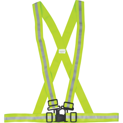 Harnais de s&eacute;curit&eacute; d'usage standard, Jaune lime haute visibilit&eacute;, Couleur r&eacute;fl&eacute;chissante Argent, Moyen Sidevic Inc.