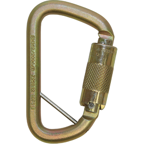 Rollgliss Technical Rescue Offset D Fall Arrest Carabiner, Steel, 3600 lbs Capacity Sidevic Inc.