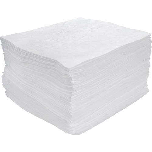 Feuilles absorbantes souffl&eacute;es de premi&egrave;re qualit&eacute;, Huile seulement, 15" x 17", 30 gal. d'absorption Sidevic Inc.