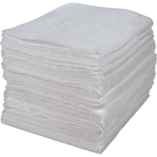 Feuilles absorbantes li&eacute;es de premi&egrave;re qualit&eacute;, Huile seulement, 15" x 17", 30 gal. d'absorption Sidevic Inc.