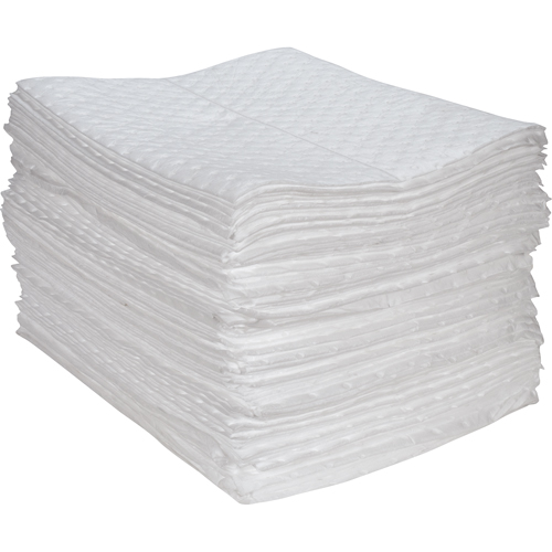Premium Fine Fiber Sorbent Pads, Oil Only, 15" x 17", 30 gal. Absorbancy Sidevic Inc.