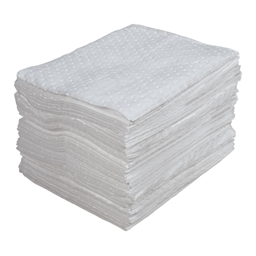 Feuilles absorbantes lamin&eacute;es (SMS) de premi&egrave;re qualit&eacute;, Huile seulement, 15" x 18", 30 gal. d'absorption Sidevic Inc.