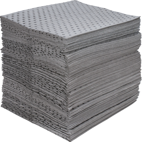 Industrial-Grade Fine Fibre Sorbent Pads, Universal, 15" x 17", 40 gal. Absorbancy Sidevic Inc.