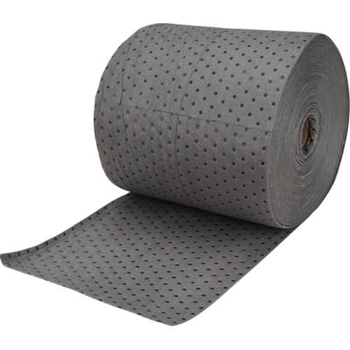 Rouleaux absorbants en fibres fines de calibre industriel, Lourd, 150' lo x 15" la, Absorption 35 gal. Sidevic Inc.