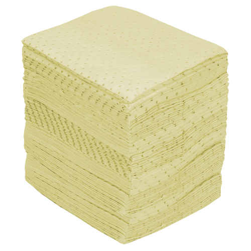 Feuilles absorbantes en fibres fines de calibre industriel, Mati&egrave;res dangereuses, 15" x 17", 40 gal. d'absorption Sidevic Inc.