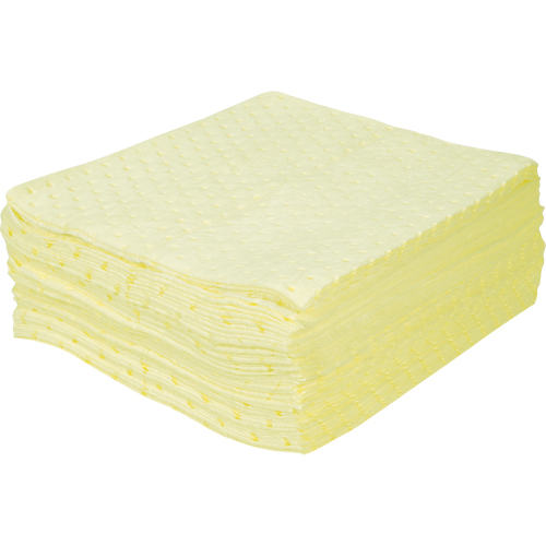 Feuilles absorbantes li&eacute;es de premi&egrave;re qualit&eacute;, Mati&egrave;res dangereuses, 15" x 17", 15 gal. d'absorption Sidevic Inc.