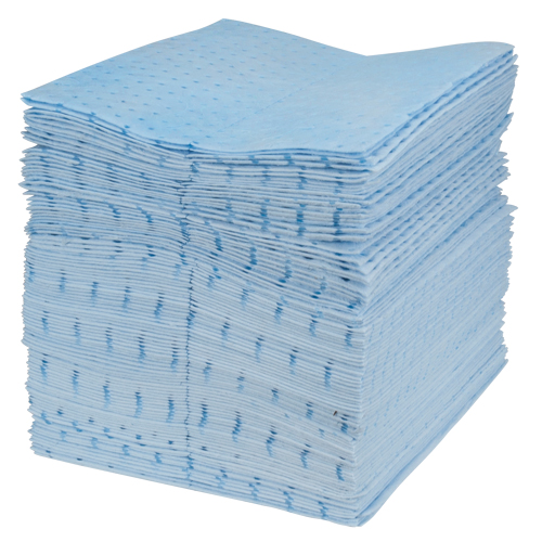 Premium Blue Bonded Sorbent Pads, Oil Only, 15" x 18", 30 gal. Absorbancy Sidevic Inc.