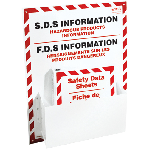 Postes d'information de fiches de donn&eacute;es de s&eacute;curit&eacute;, Anglais & français, Compris reliures Sidevic Inc.