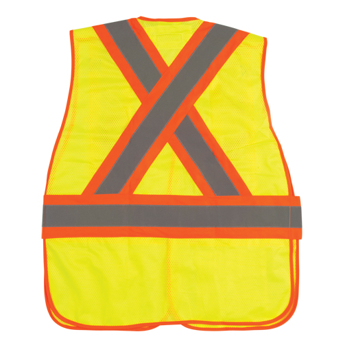 CSA Compliant High Visibility Surveyor Vest, High Visibility Lime-Yellow, Medium, Polyester Sidevic Inc.