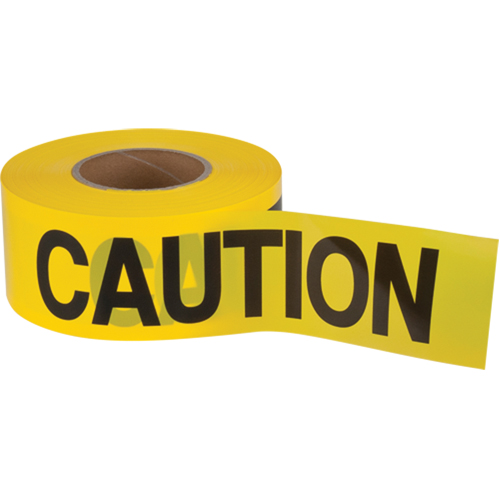 "Caution" Barricade Tape, English, 3" W x 1000' L, 1.5 mils, Black on Yellow Sidevic Inc.