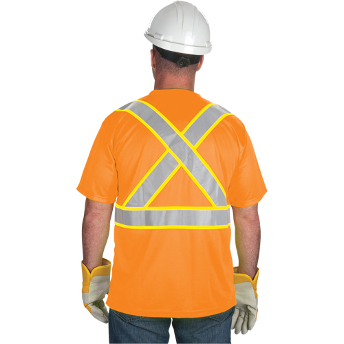 CSA Compliant T-Shirt, Polyester, Medium, Orange Sidevic Inc.