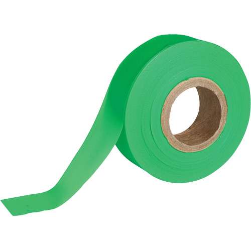 Flagging Tape, 1.188" W x 150' L, Fluorescent Green Sidevic Inc.