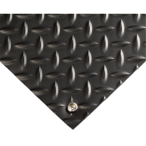 Tapis conducteur d'&eacute;lectricit&eacute; no 785, 3' la x 5' lo x 5/32" &eacute;p, PVC, Losange, Noir Sidevic Inc.