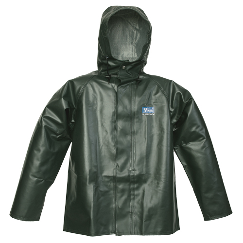 Journeyman Chemical Resistant Rain Jacket, 3X-Large, Green, Polyester/PVC Sidevic Inc.