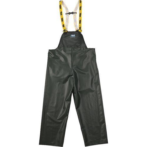 Journeyman Chemical Resistant Rain Bib Pants, Medium, Green, Polyester/PVC Sidevic Inc.