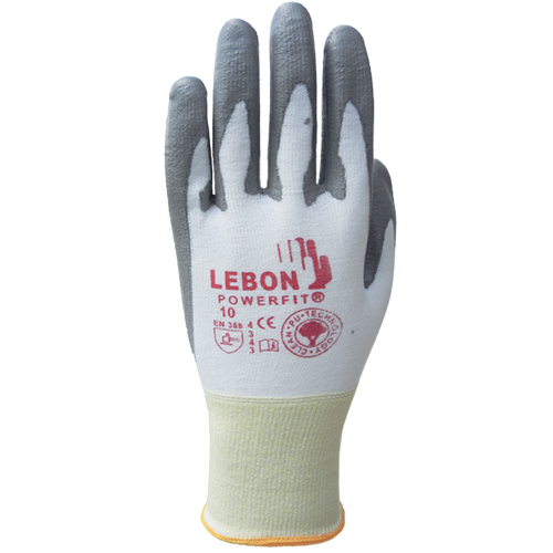 Lebon PowerFit&reg; Cut Resistant Gloves, Size X-Small/6, 13 Gauge, Polyurethane Coated, Polyethylene Shell, ASTM ANSI Level A2/EN 388 Level B Sidevic Inc.