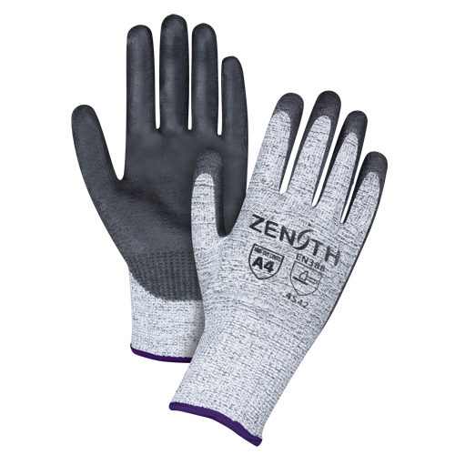 Gants &eacute;lastiques sans coutures r&eacute;sistants &agrave; la coupe, Taille 6/T-petit, Calibre 13, Rev&ecirc;tement Polyur&eacute;thane, Enveloppe en PEHP, ANSI/ISEA 105 niveau 4/EN 388 niveau 5 Sidevic Inc.