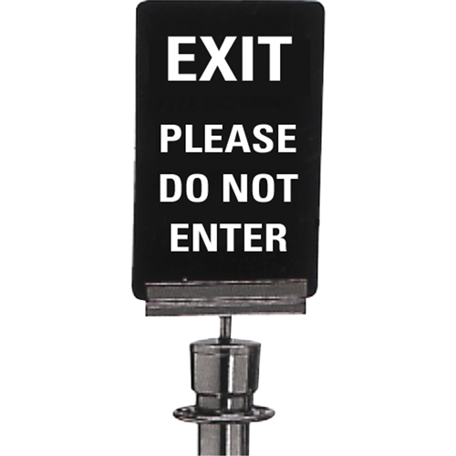"Exit: Please Do Not Enter" Crowd Control Sign, 11" x 7", Plastic, English Sidevic Inc.