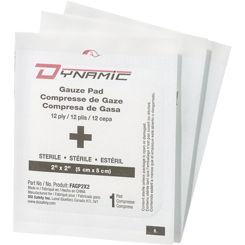 Dynamic Gauze, Pad, 2" L x 2" W, Sterile, Medical Device Class 1 Sidevic Inc.