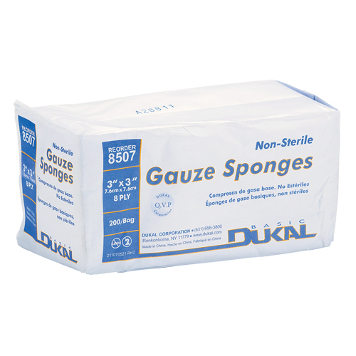 Dynamic Gauze Sponge, Pad, 3" L x 3" W, Medical Device Class 1 Sidevic Inc.