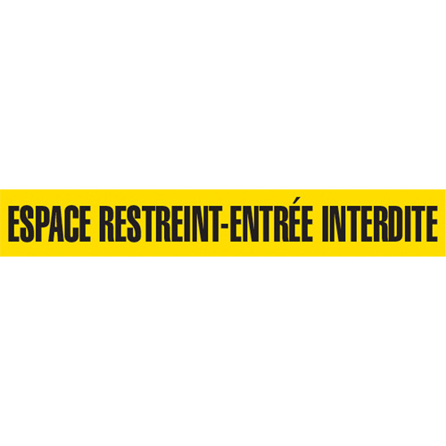 Barricade Tape, French, 3" W x 1000' L, 3 mils, Black on Yellow Sidevic Inc.