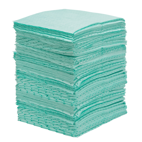 Premium Bonded Sorbent Pads, Hazmat, 15" x 18", 30 gal. Absorbancy Sidevic Inc.