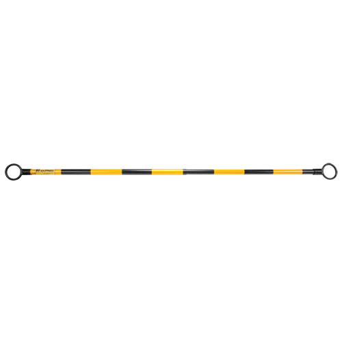 Barre t&eacute;lescopique pour barricade, Longueur d&eacute;ploy&eacute;e de 85", Noir/Jaune Sidevic Inc.