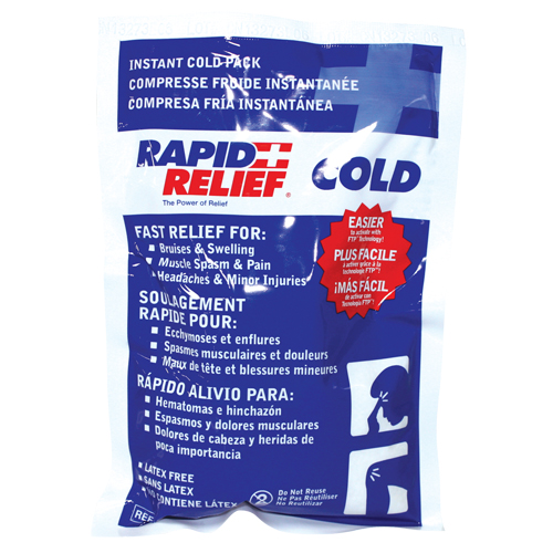 Compresse froide instantan&eacute;e Rapid Relief, Froid, Utilisation unique, 5" x 9" Sidevic Inc.