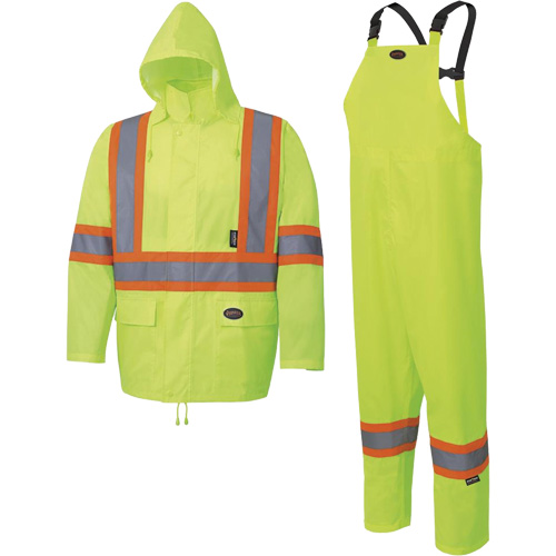 5619 Habit de pluie Oxford 150D, Polyester, 2T-Grand, Jaune lime haute visibilit&eacute; Sidevic Inc.