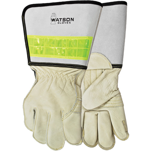 Circuit Breaker Linesman Welding Gloves, Grain Cowhide, Size Medium Sidevic Inc.